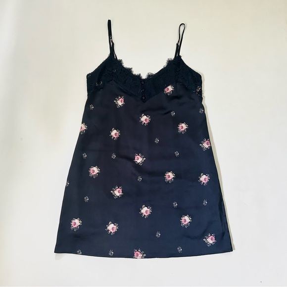 Abercrombie & Fitch Floral Navy Slip Dress - Picture 3 of 5